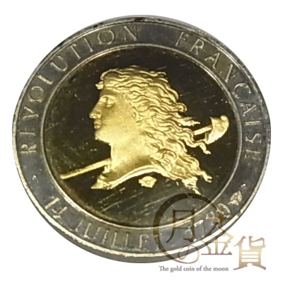 金貨フランス革命 200年記念記念メダル　コイン22K SV950 10.3g